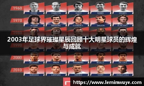 2003年足球界璀璨星辰回顾十大明星球员的辉煌与成就